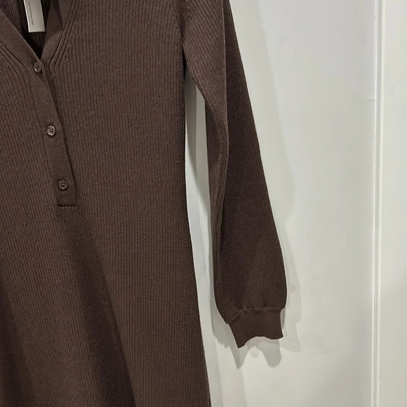 Gentle Fawn Penny Button Up RIbbed  Knit Dress in Brown - Picture 10 of 12